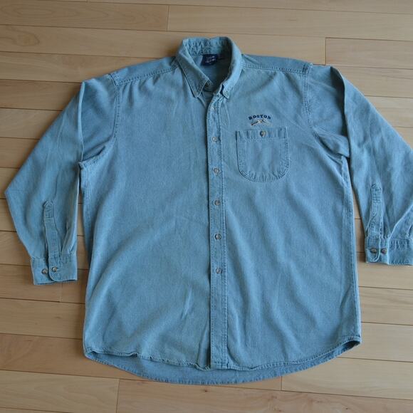Vintage Three Rivers Denim Button Down Shirt Size XL - Picture 1 of 5